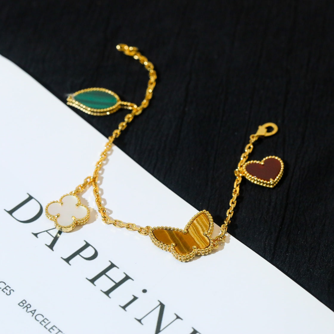 [Rose Jewellery]LUCKY SPRING 5 MOTIF GOLD BRACELET