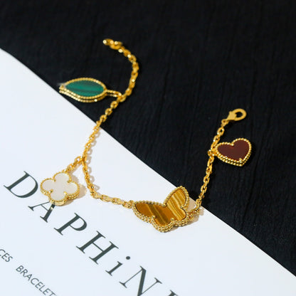 [Rose Jewellery]LUCKY SPRING 5 MOTIF GOLD BRACELET