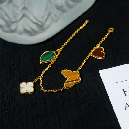 [Rose Jewellery]LUCKY SPRING 5 MOTIF GOLD BRACELET