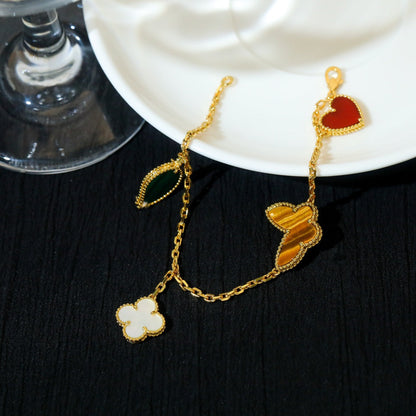 [Rose Jewellery]LUCKY SPRING 5 MOTIF GOLD BRACELET