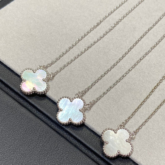 [Rose Jewellery]CLOVER MEDIUM SILVER WHITE MOP NECKLACE