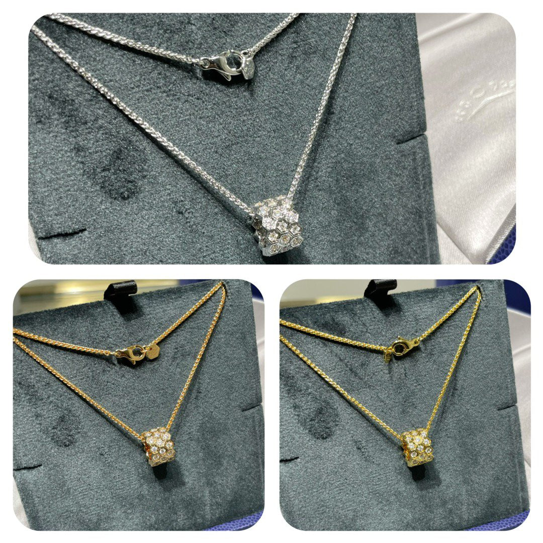 [Rose Jewellery]BEE LOVE DIAMOND PAVED 3 ROW NECKLACE