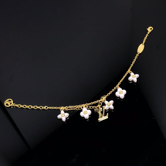 [Rose Jewellery]LV LOGO 6 MOTIF STAR AND SUN GOLD BRACELET