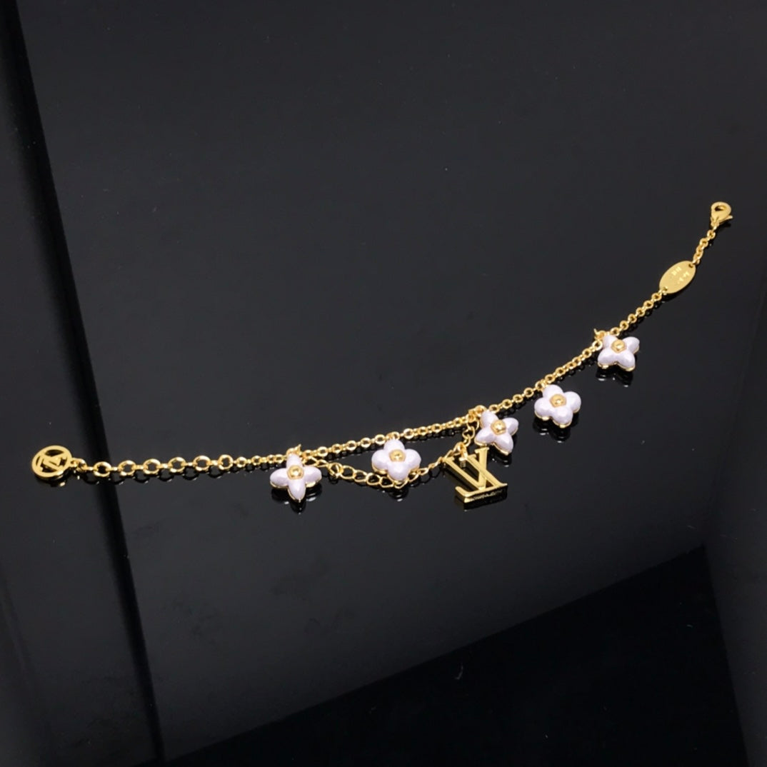 [Rose Jewellery]LV LOGO 6 MOTIF STAR AND SUN GOLD BRACELET