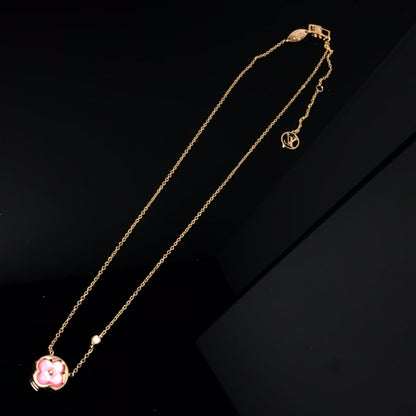 [Rose Jewellery]LV COLOR BLOSSOM PINK MOP SUN GOLD NECKLACE