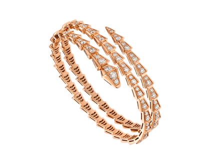 [Rose Jewellery]SERPENTI BRACELET PINK GOLD DIAMOND DOUBLE ROW