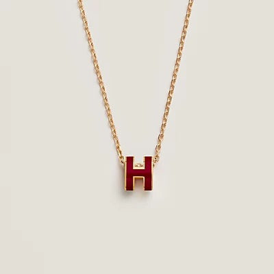 [Rose Jewellery]HM CLIC RED ENAMEL GOLD NECKLACE