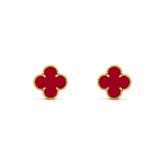 [Rose Jewellery]CLOVER MEDIUM 1 MOTIFS CARNELIAN  EARRINGS