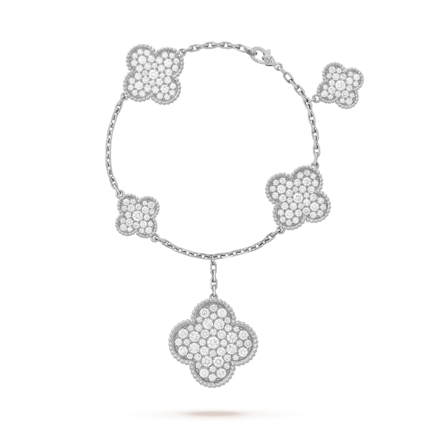 [Rose Jewellery]CLOVER 6 MOTIFS SILVER DIAMOND BRACELET