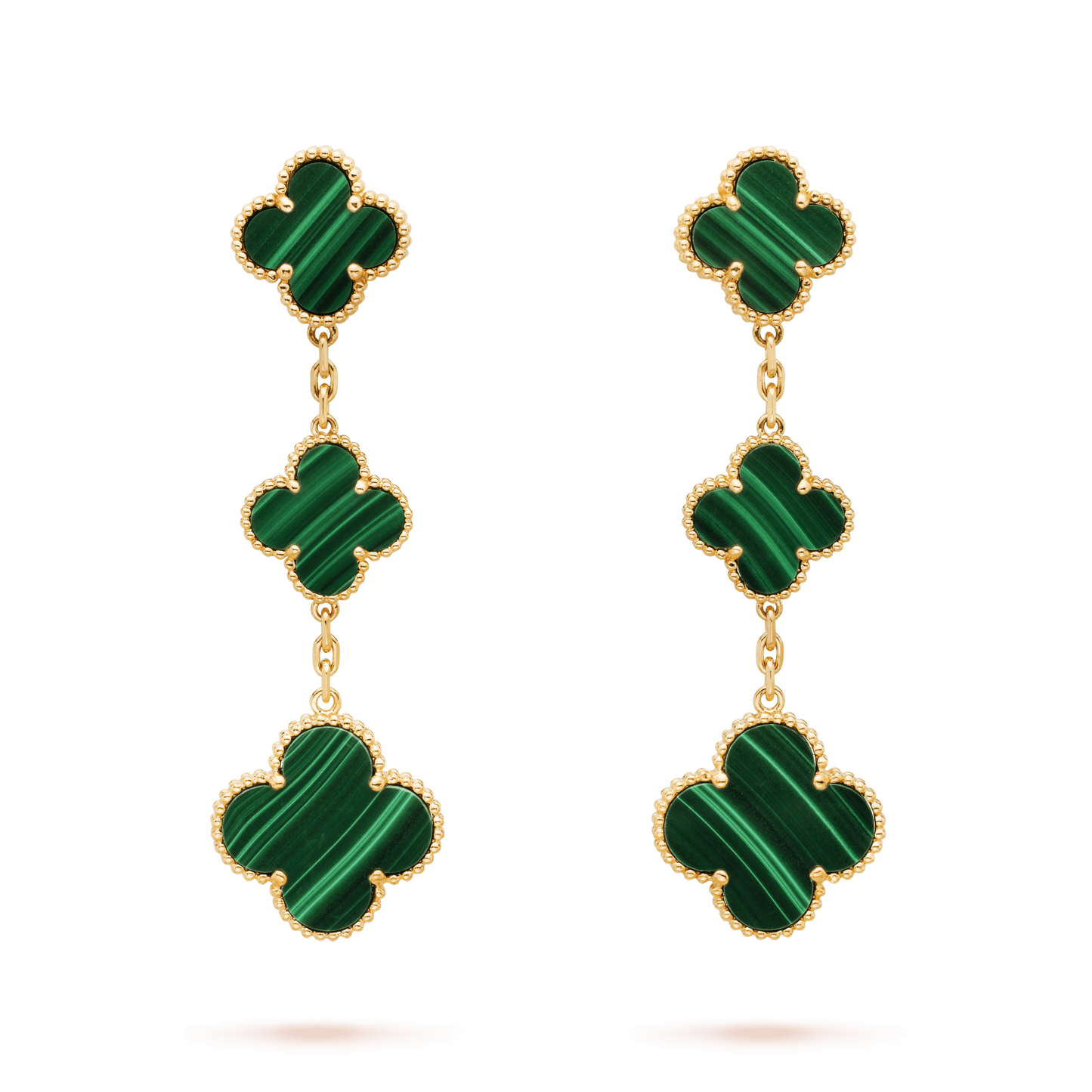 [Rose Jewellery]CLOVER MALACHITE 3 MOTIFS GOLD