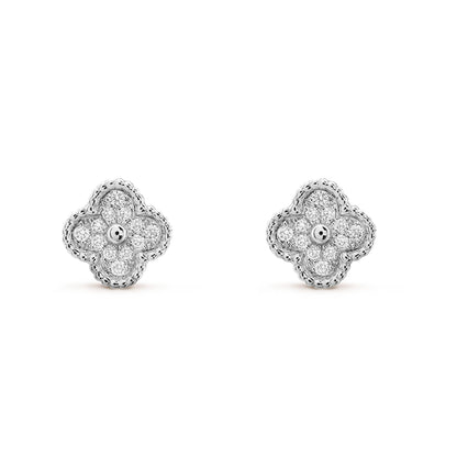 [Rose Jewellery]CLOVER MINI DIAMOND STUD EARRINGS