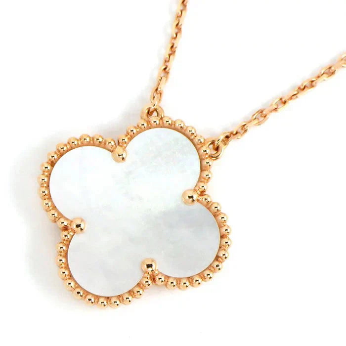 [Rose Jewellery]CLOVER  15MM WHITE MOTHER-OF-PEARL NECKLACE