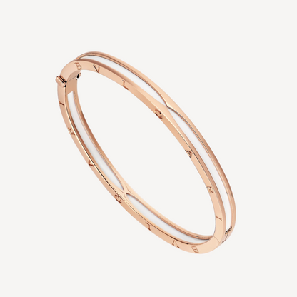 [Rose Jewellery]ZERO 1 PINK GOLD WITH WHITE CERAMIC BRACELET