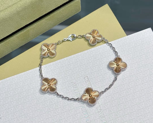 [Rose Jewellery]Christmas edition CLOVER SILVER 5 MOTIFS BRACELET