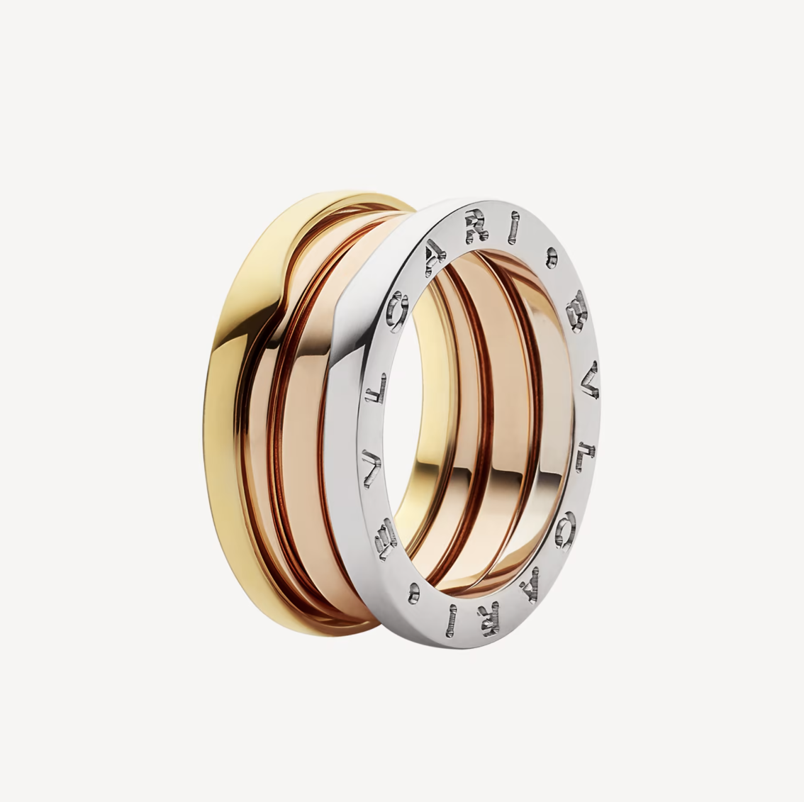 [Rose Jewellery]ZERO 1 THREE-BAND ROSE WHITE AND YELLOW RING