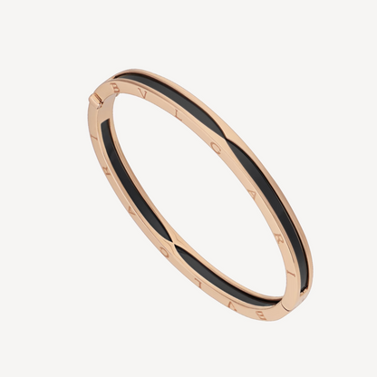 [Rose Jewellery]ZERO 1 PINK GOLD WITH BLACK CERAMIC BRACELET