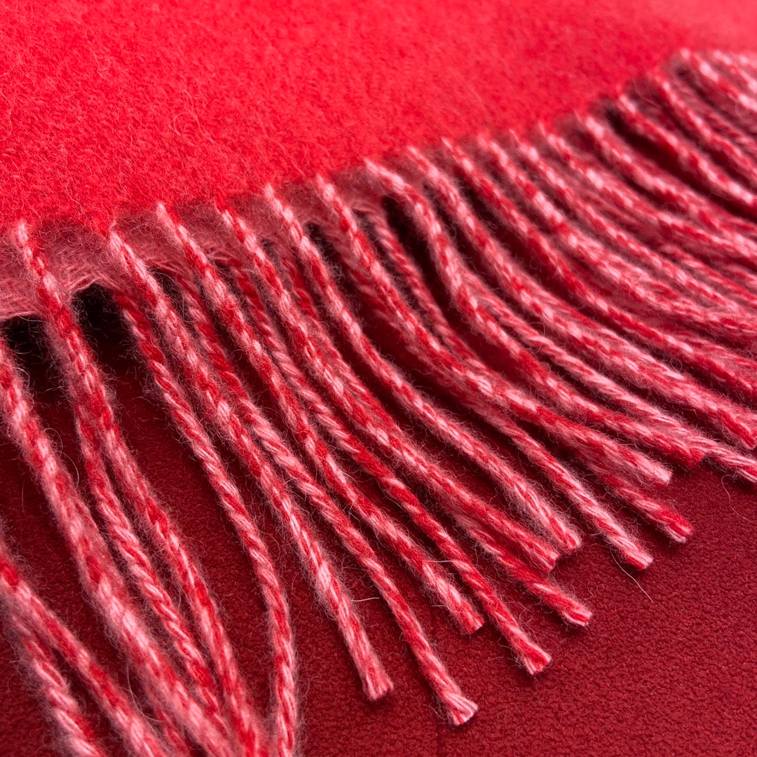 SCARF 180 CM IN CHERRY RED WOOL 409999