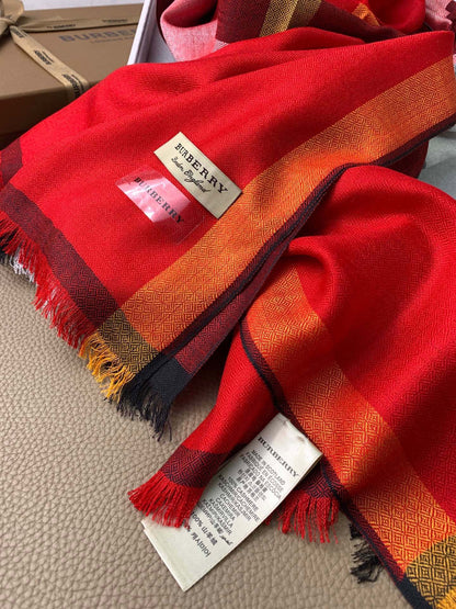 SCARF 200 CM IN ORANGE RED CASHMERE 394730