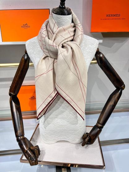 SCARF 135 CM BEIGE MIX RED 387967