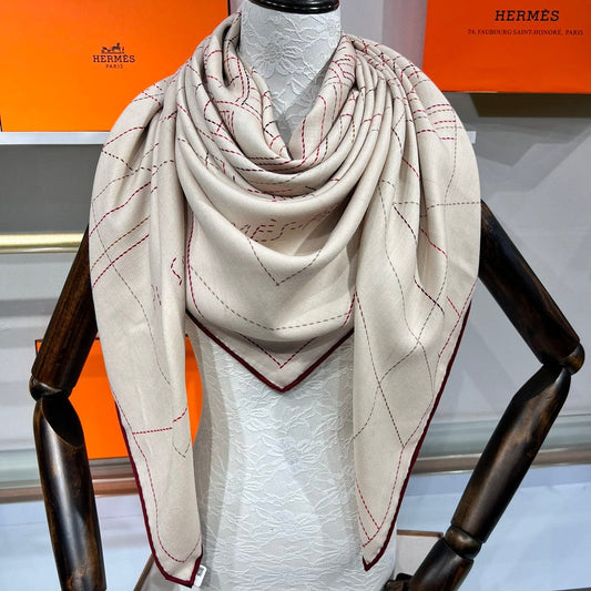 SCARF 135 CM BEIGE MIX RED 387967