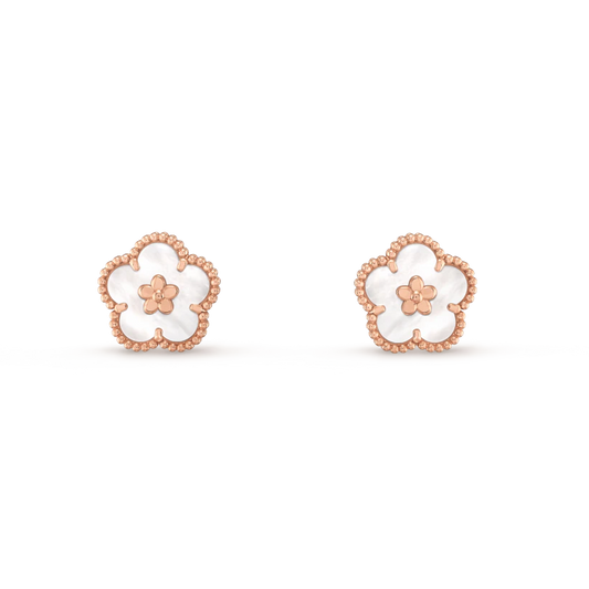 [Rose Jewellery]LUCKY PINK GOLD WHITE MOP EARRINGS