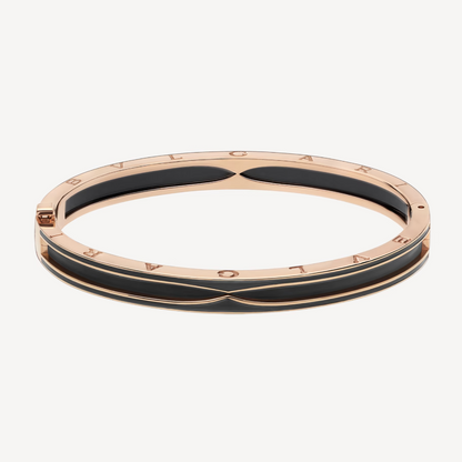 [Rose Jewellery]ZERO 1 PINK GOLD WITH MATTE BLACK CERAMIC BRACELET