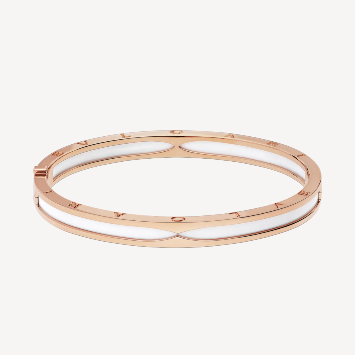 [Rose Jewellery]ZERO 1 PINK GOLD WITH WHITE CERAMIC BRACELET