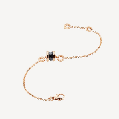 [Rose Jewellery]ZERO 1 SOFT PINK GOLD AND BLACK CERAMIC BRACELET