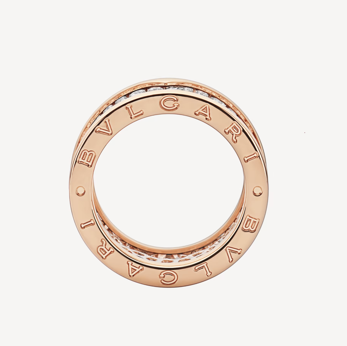 [Rose Jewellery]ZERO 1 WITH PAVED DIAMONDS ON THE SPIRAL RING