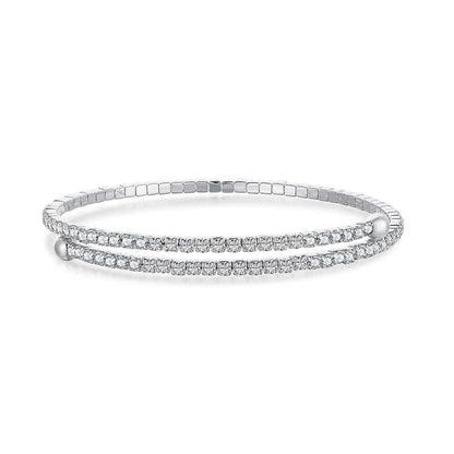 [Rose Jewellery]Row of Diamonds Round Fashion Bracelet