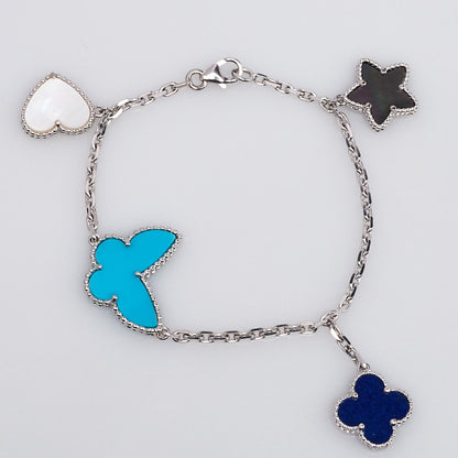 [Rose Jewellery]LUCKY SPRING SILVER BRACELET 4 MOTIF