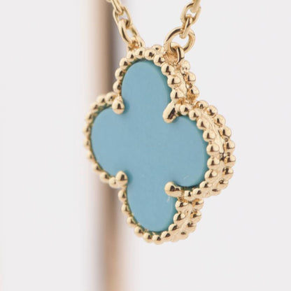 [Rose Jewellery]CLOVER 15MM VINTAGE TURQUOISE NECKLACE