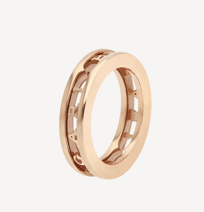 [Rose Jewellery]ZERO 1 ONE-BAND WITH OPENWORK LOGO SPIRAL RING