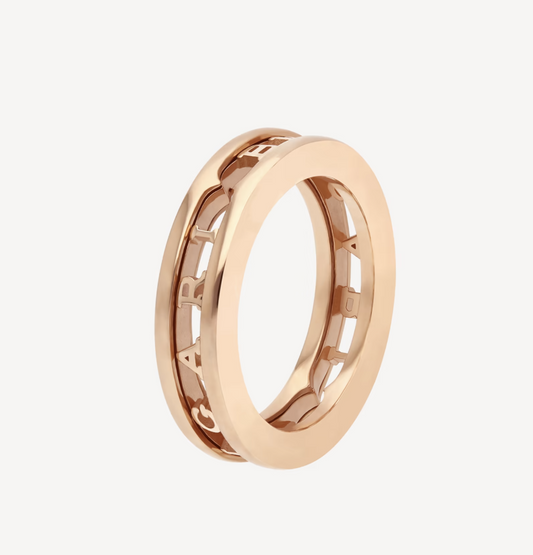 [Rose Jewellery]ZERO 1 ONE-BAND WITH OPENWORK LOGO SPIRAL RING