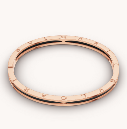 [Rose Jewellery]ZERO 1 PINK GOLD WITH BLACK CERAMIC BRACELET