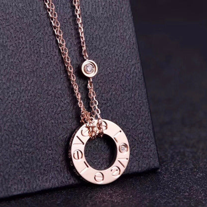 [Rose Jewellery]LOVE NECKLACE 16MM 2 DIAMONDS