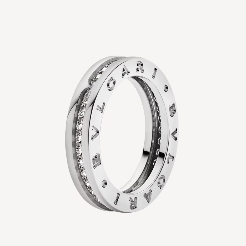 [Rose Jewellery]ZERO 1 ONE-BAND PAVED DIAMONDS ON THE SPIRAL RING