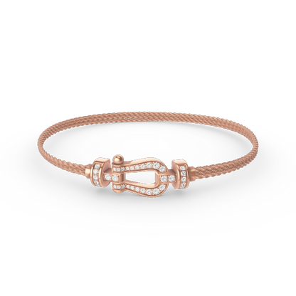 [Rose Jewellery]FORCE SMALL HORSESHOE  DIAMOND CHAIN ROPE BRACELET