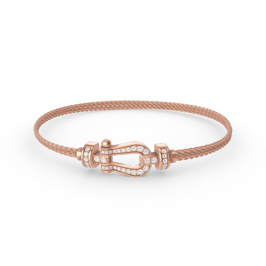 [Rose Jewellery]FORCE SMALL HORSESHOE  DIAMOND CHAIN ROPE BRACELET