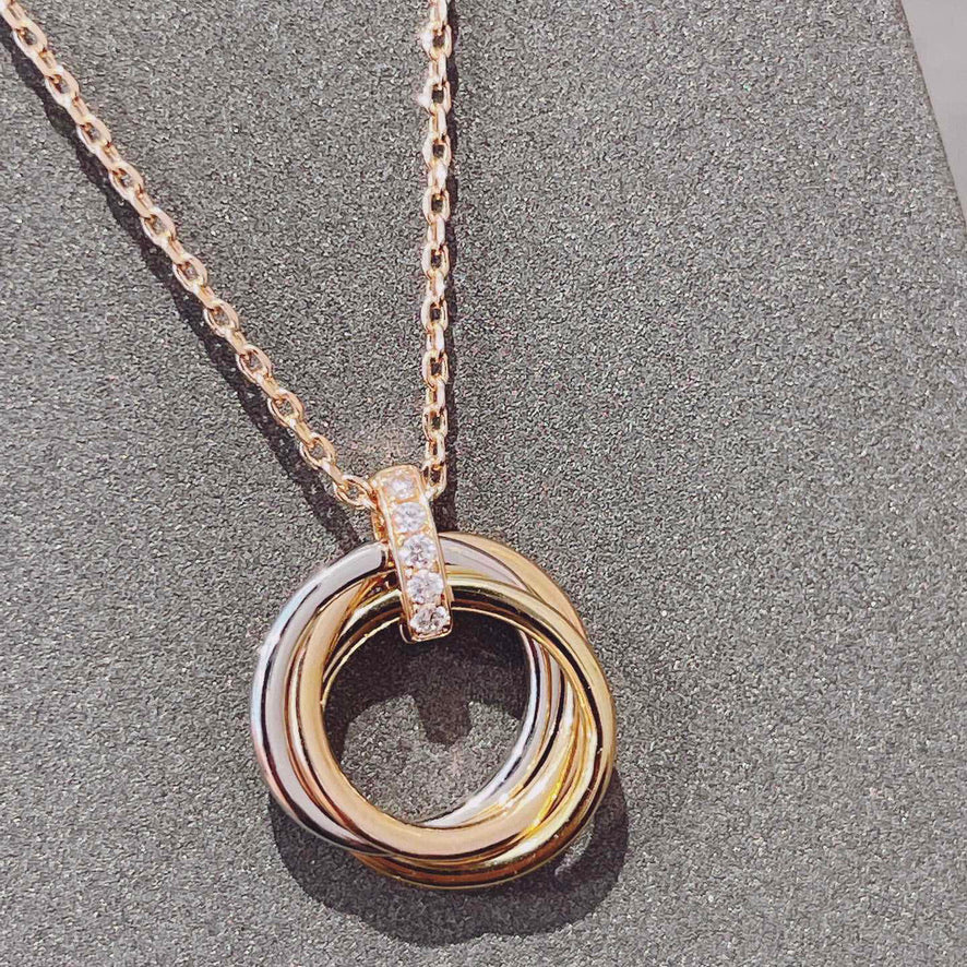 [Rose Jewellery]TRINITY NECKLACE GOLD  DIAMONDS