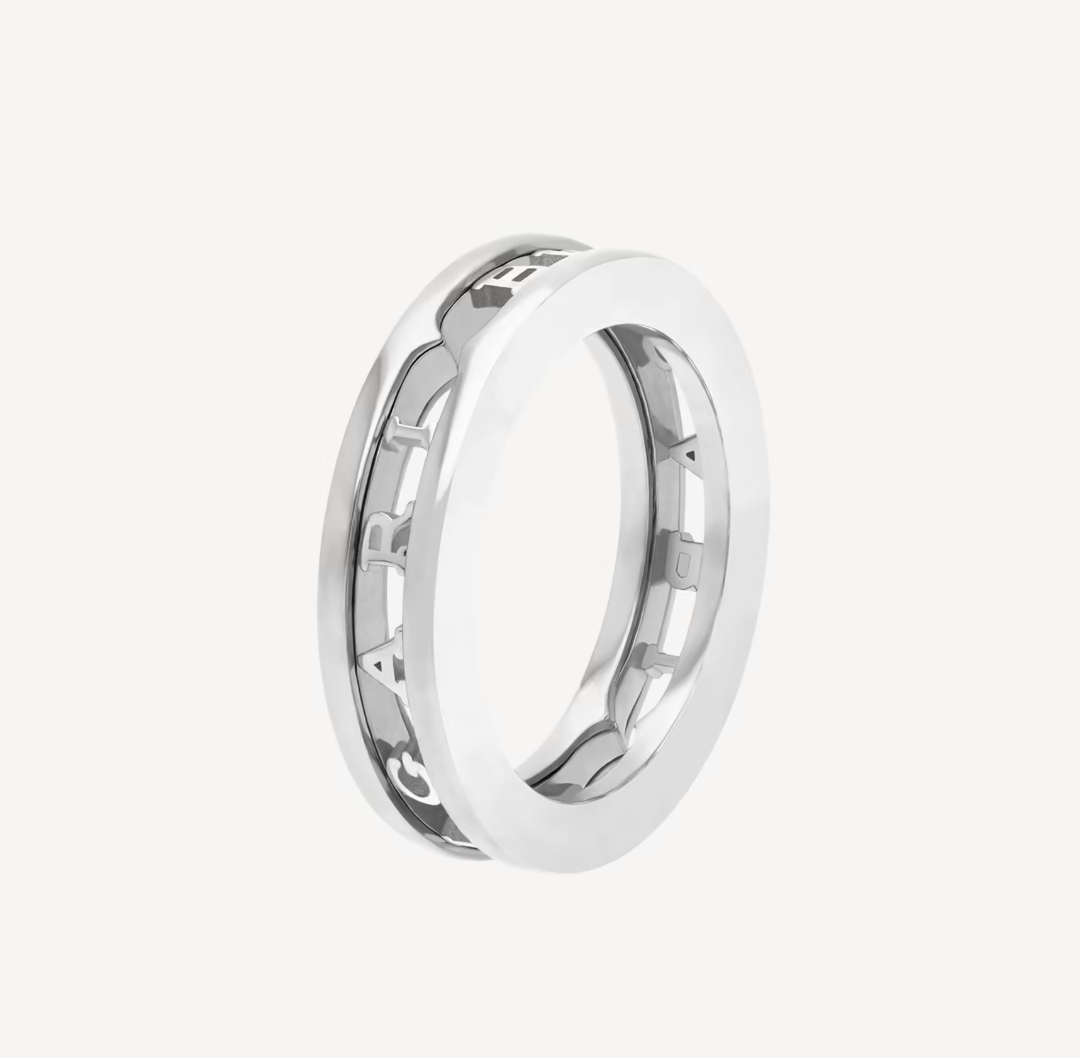 [Rose Jewellery]ZERO 1 ONE-BAND WITH OPENWORK LOGO SPIRAL RING