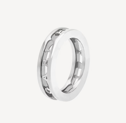 [Rose Jewellery]ZERO 1 ONE-BAND WITH OPENWORK LOGO SPIRAL RING