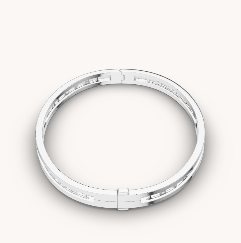 [Rose Jewellery]ZERO 1 SPIRAL LOGO SILVER BRACELET