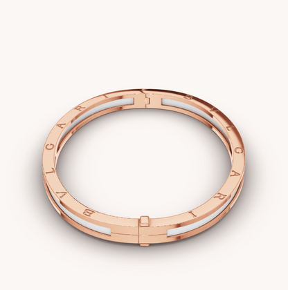 [Rose Jewellery]ZERO 1 PINK GOLD WITH WHITE CERAMIC BRACELET