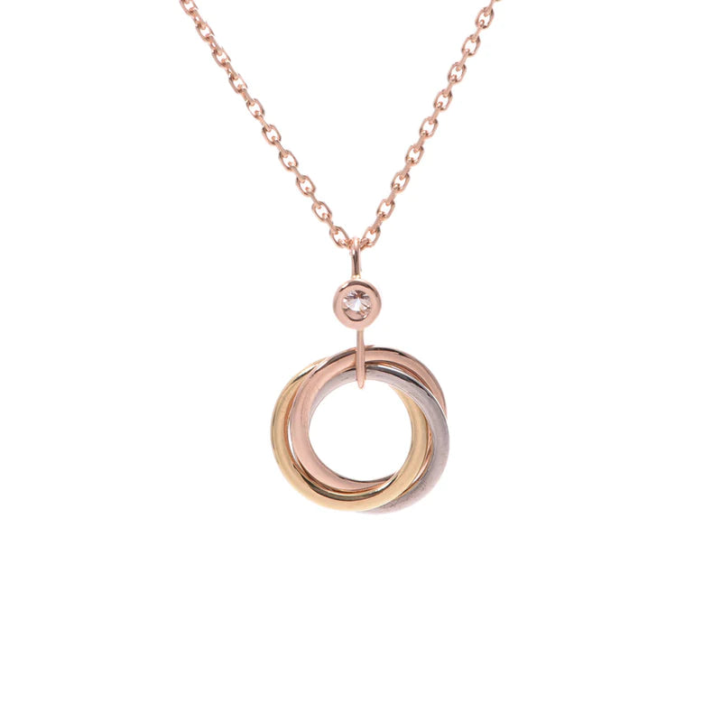 [Rose Jewellery]TRINITY SILVER GOLD PINK GOLD NECKLACE