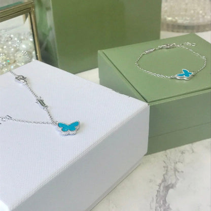 [Rose Jewellery]BUTTERFLY TURQUOISE BUTTERFLY BRACELET SILVER