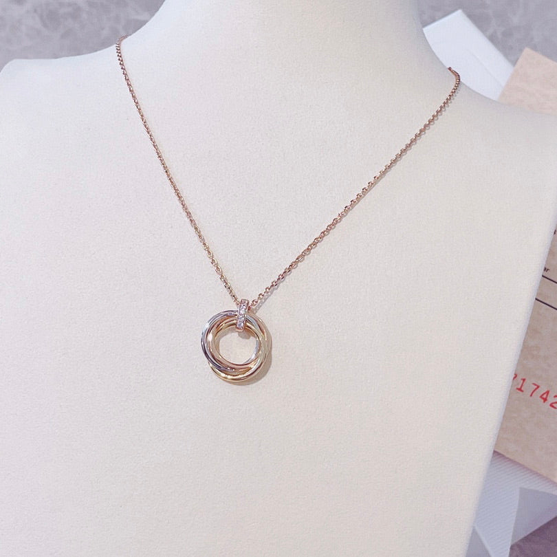 [Rose Jewellery]TRINITY NECKLACE GOLD  DIAMONDS