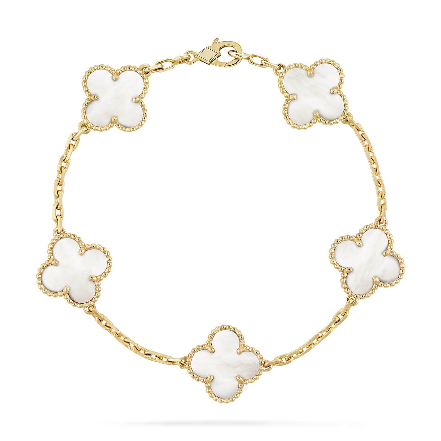 [Rose Jewellery]CLOVER  5 MOTIF WHITE MOP BRACELET