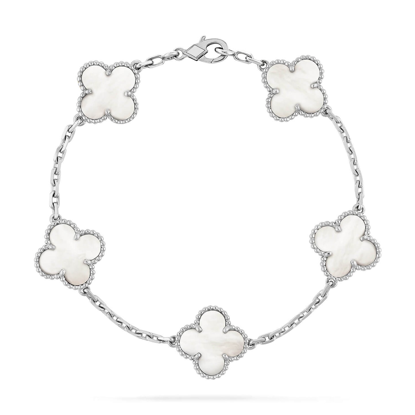 [Rose Jewellery]CLOVER SILVER MOP 5 MOTIF BRACELET