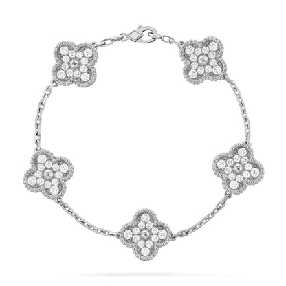 [Rose Jewellery]CLOVER 5 MOTIFS  DIAMOND BRACELET SILVER